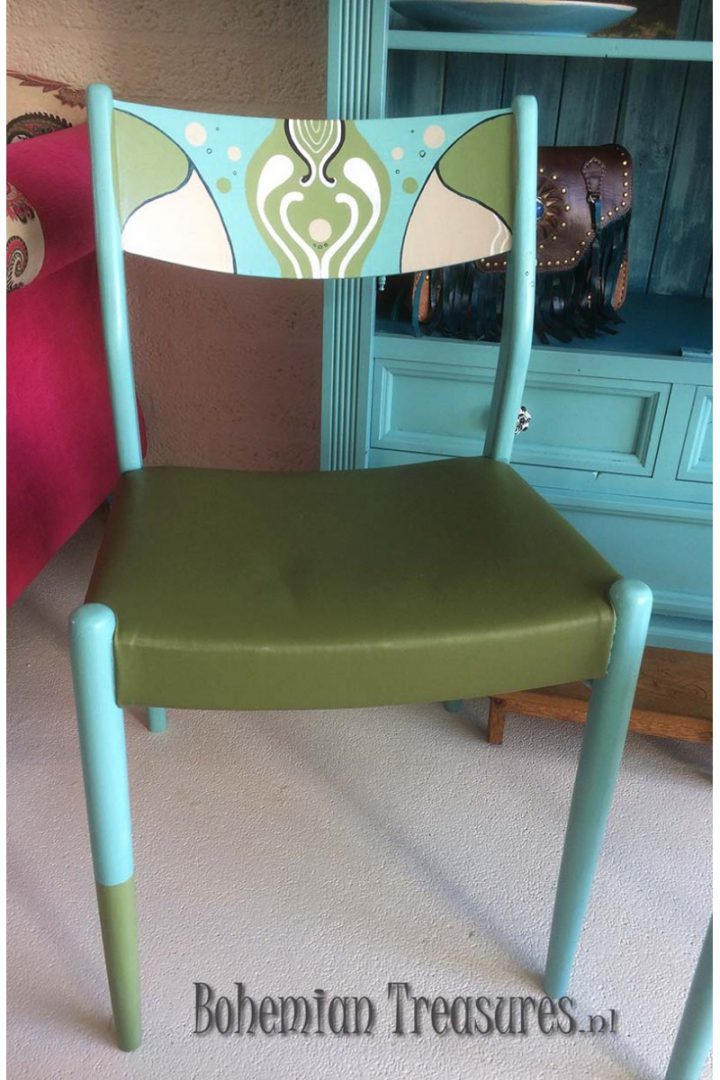 vintage blue art deco stoel