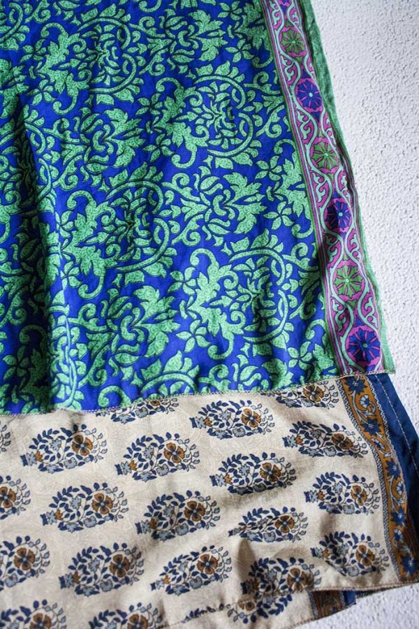 Boho gipsy magische wikkelrok groen blauw