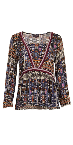 Tuniekje blouse hippie tribal print  viscose
