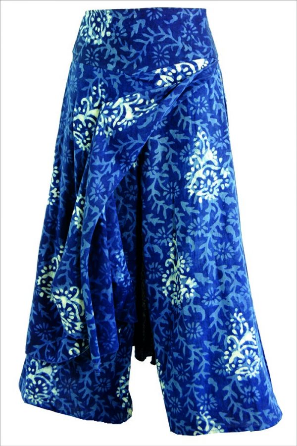 Broem met rok blauw wit hippie alto