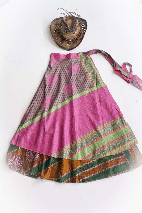 Wikkelrok magisch sari India fluor tintjes
