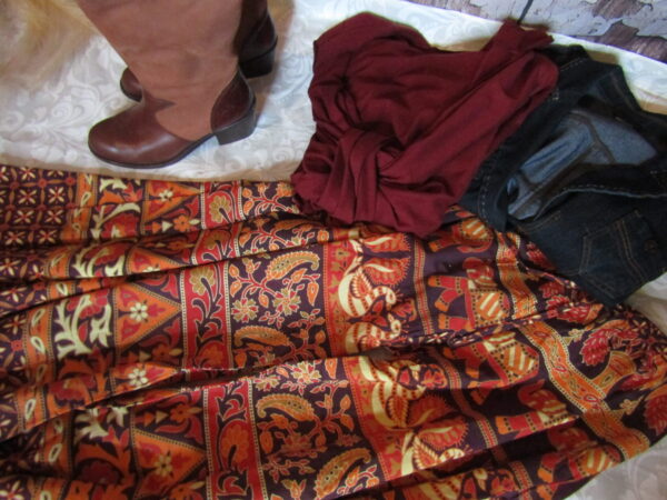 Wijde katoenen broek India print - Afbeelding 4