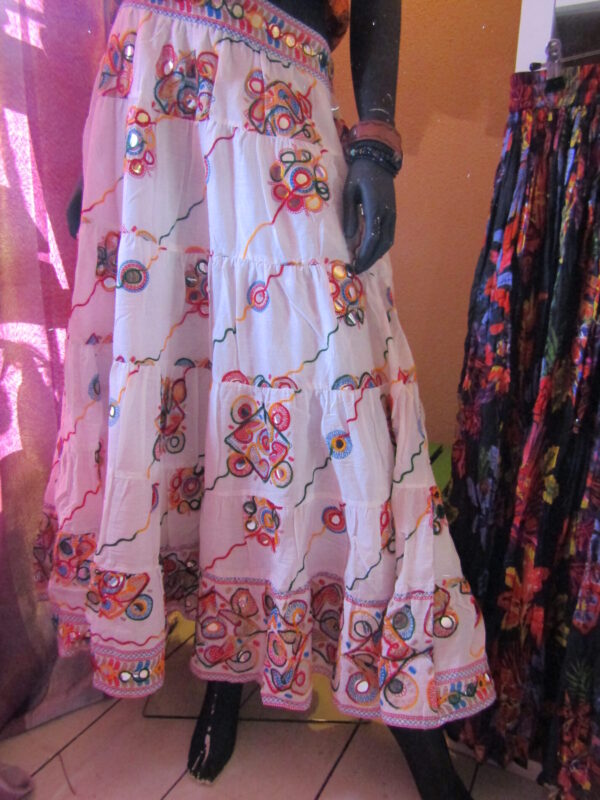 Boho spiegeltjes stroken rok
